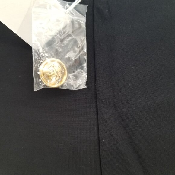 Tory Burch  Ponte Flare Black Womans Pant  Brass Button Details Sz Large - Picture 7 of 12